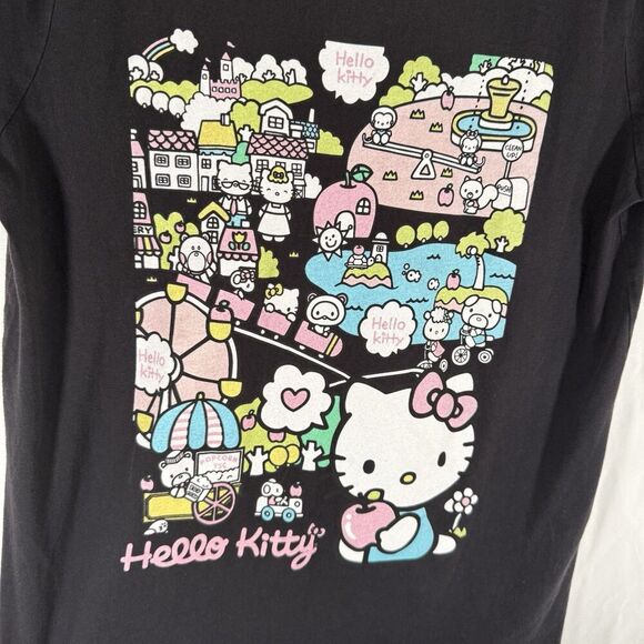 Hello Kitty Graphic Shirt Junior's Large Black Graphic Print Short Sleeve T-Shir - Picture 4 of 10